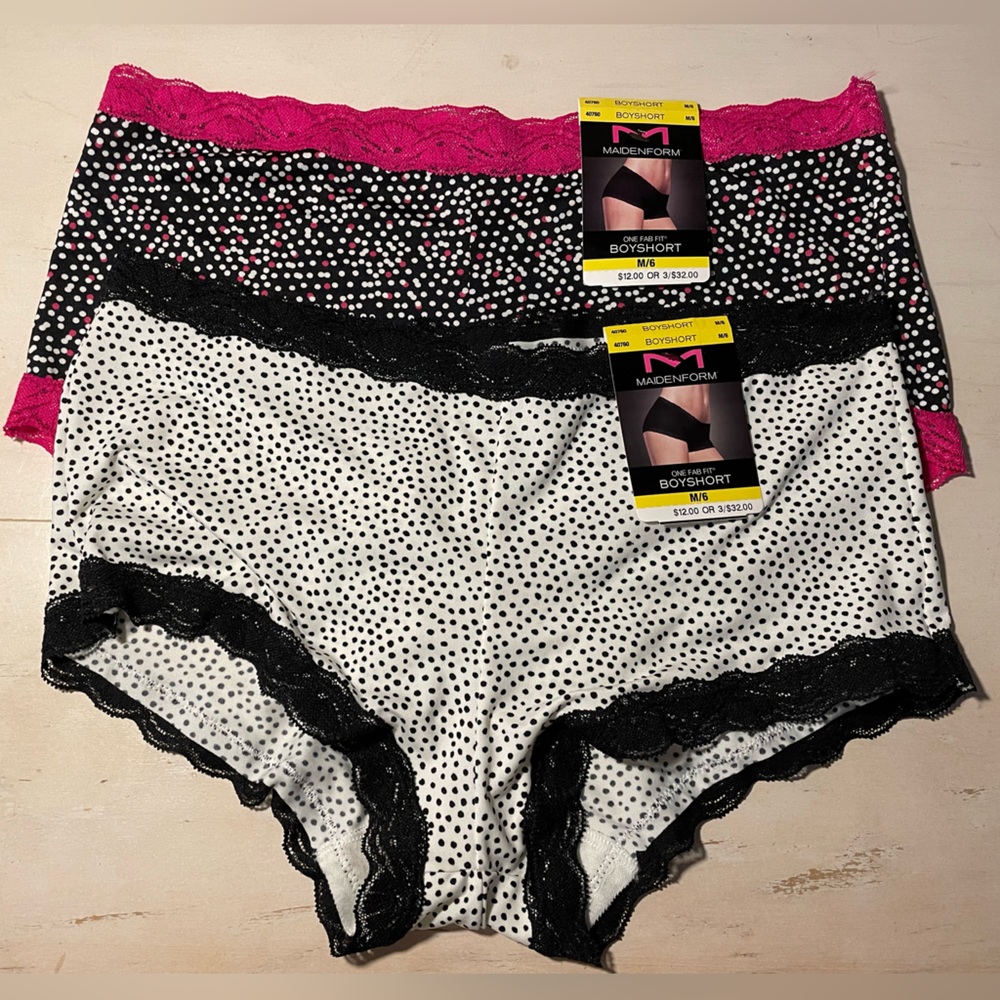 Maidenform Boyshort With Lace Panties New With Tags